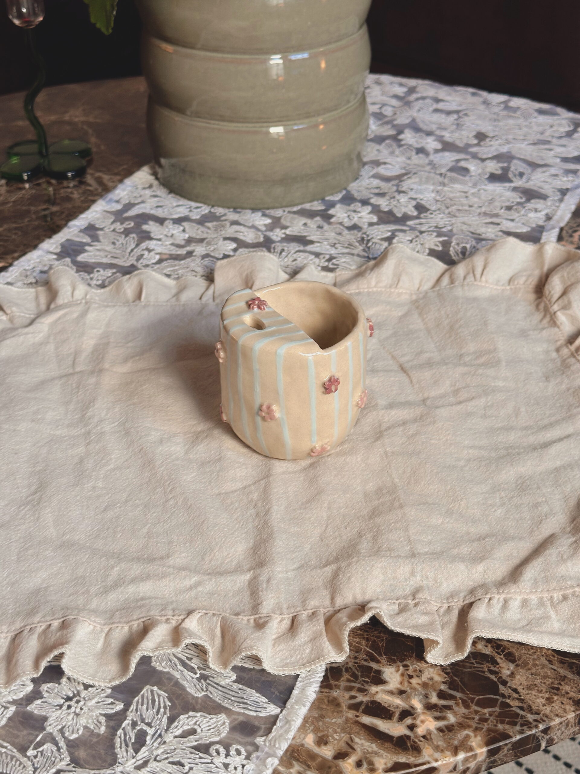 cute blue travel cup